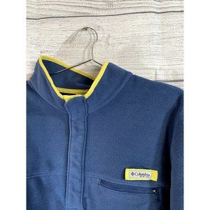 Columbia PFG- Men's Blue 1/4 Button Pullover Logo Fleece - Size L